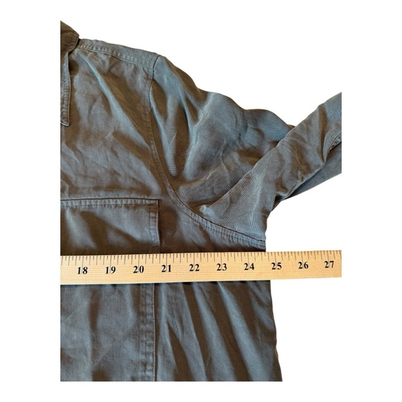 Babaton 2XL Utility Shirt Jacket Olive Green Tencel Lyocell Oversized Aritizia - Picture 4 of 13